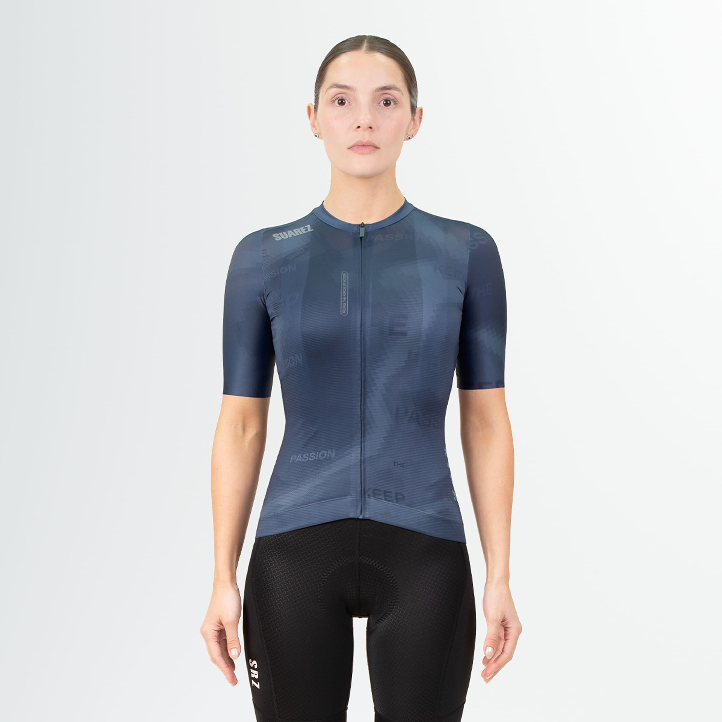 Women's Cycling Jersey Lock Bluesteel 2.4 | Suarez Clothing - SUAREZ®